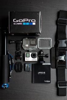 An image of the different parts of a GoPro camera